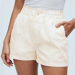 Madewell Garment-Dyed Pull-On Paperbag Shorts‎ Antique Cream Size 31
